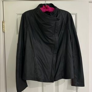 Elie Tahari Black Leather Jacket for Women